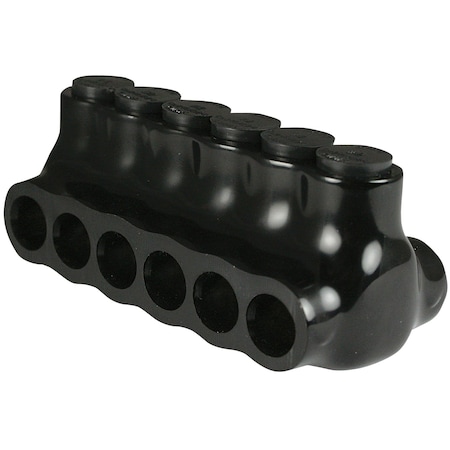 Asi Dual Sided Multi Tap Connector 14-2 AWG 6 Port 600 V Black AICD2-6